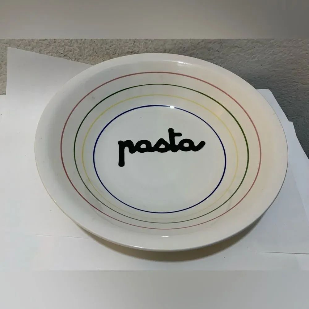 Vintage Hankook Pasta Serving Bowl in Primary Colors Korea G21